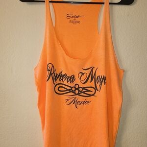 Orange Rivivera Maya Mexico Graphic Tee "Exist" for sale